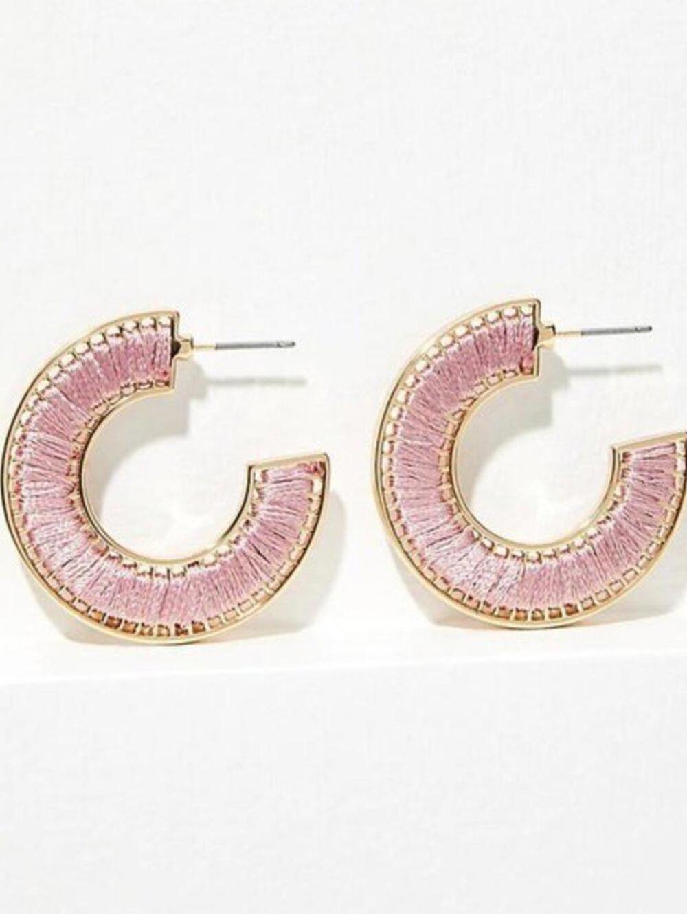 LOFT Fabric Hoop Earrings